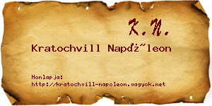 Kratochvill Napóleon névjegykártya